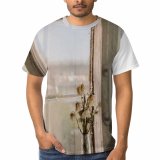 yanfind Adult Full Print T-shirts (men And Women) Dried Flowers Glass Vase Light Room Rusty Used Vintage Window Wooden