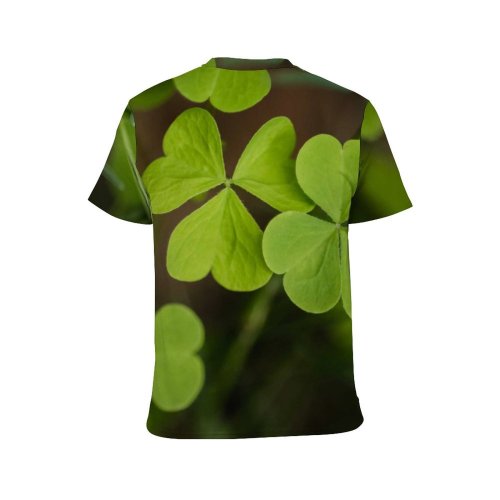 yanfind Adult Full Print T-shirts (men And Women) Light Summer Garden Luck Grass Leaf Flower Flora Growth Beautiful Lucky Celtic