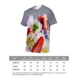 yanfind Adult Full Print T-shirts (men And Women) Berries Cocktail Colorful Colourful Cool Diy Flower Buds Flowers Frozen Glass