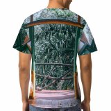 yanfind Adult Full Print T-shirts (men And Women) Architecture Balcony Bungalow Calm Comfort Cottage Couch Cozy Design Dwell Flora