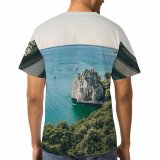 yanfind Adult Full Print T-shirts (men And Women) Arched Window Architecture Beach Cliff Coast Cliffs Daylight Meet Idyllic Island