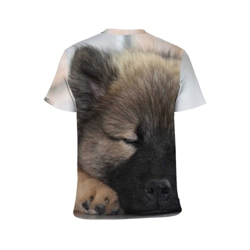 yanfind Adult Full Print T-shirts (men And Women) Dog Pet Cute Grey Fur Wolf Young Portrait Baby Studio Little