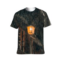 yanfind Adult Full Print T-shirts (men And Women) Blizzard Building Contemporary Cottage Countryside Dramatic Dwell Exterior Facade Fog Freeze Frost