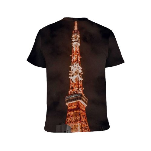 yanfind Adult Full Print T-shirts (men And Women) Light City Sunset Street Dark Building Technology Evening Architecture High Travel