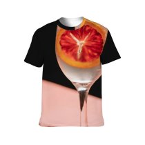 yanfind Adult Full Print T-shirts (men And Women) Aperitif Beverage Blurred Clear Cocktail Crystal Decoration Delicious Flavor Fruit Glass