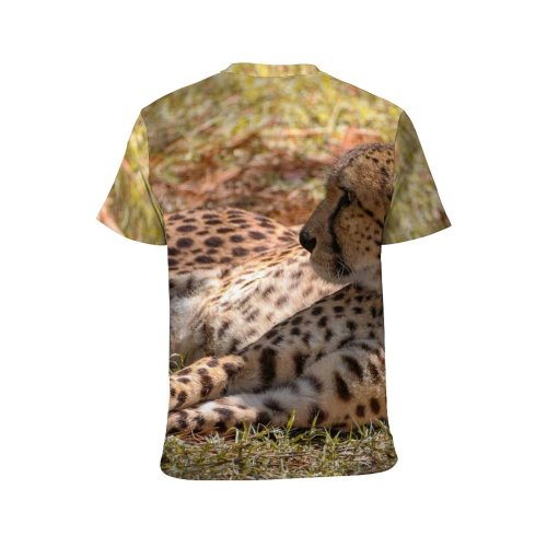 yanfind Adult Full Print T-shirts (men And Women) Grass Fur Cat Outdoors Wild Leopard Safari Wildlife Danger Cheetah