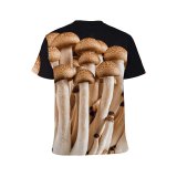 yanfind Adult Full Print T-shirts (men And Women) Boletus Champignon Delicious Edible Fungus Healthy Ingredients Mushrooms Plant Raw