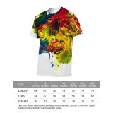 yanfind Adult Full Print T-shirts (men And Women) Abstract Acrylic Texture Smeared Colorful