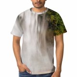 yanfind Adult Full Print T-shirts (men And Women) Wood Landscape Fog Mist Park Tree River Travel Motion