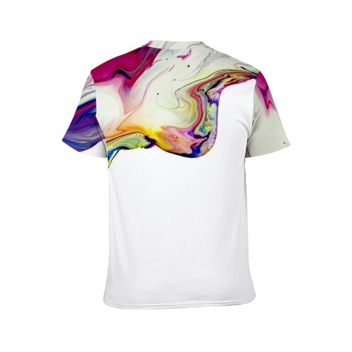 yanfind Adult Full Print T-shirts (men And Women) Art Abstract Creativity Rainbow Fantasy Artistic Smooth Motley Liquidity Cephalopod