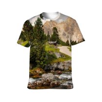 yanfind Adult Full Print T-shirts (men And Women) Beautiful Boulders Clouds Cloudy Daylight Fall Landscape Peak Range Outdoors