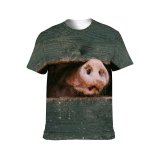 yanfind Adult Full Print T-shirts (men And Women) Wood Wall Tree Portrait Monkey Family Wildlife Barn
