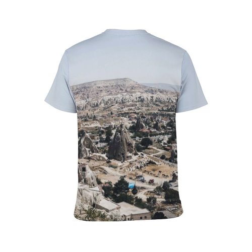 yanfind Adult Full Print T-shirts (men And Women) City Desert Hill Architecture Tree Home Rock Outdoors Valley Town Ancient