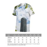 yanfind Adult Full Print T-shirts (men And Women) Architectural Design Architecture Building Exterior Futuristic Glass Growth High Landscape Leaves