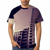 yanfind Adult Full Print T-shirts (men And Women) Architectural Design Architecture Buildings Futuristic Glass Items Panels High Shot