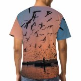 yanfind Adult Full Print T-shirts (men And Women) Beak Bird Boat Calm Creature Dusk Evening Feather Flight Flock Fly Fowl