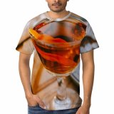 yanfind Adult Full Print T-shirts (men And Women) Wood Alcohol Bar Party Cocktail Glass Table Tea Wine Fruit Still