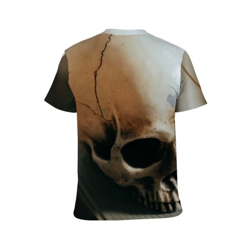 yanfind Adult Full Print T-shirts (men And Women) Bone Stack Books Dead Death Gothic Heart Horror Love Retro Rough Rusty