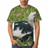 yanfind Adult Full Print T-shirts (men And Women) Cute Farm Grass Beak Waterfowl Outdoors Wild Duck Goose Wildlife Drake Feather