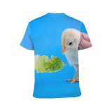 yanfind Adult Full Print T-shirts (men And Women) Beak Chick Eat Feathers Fingers Focus Lettuce Poultry Vegetable