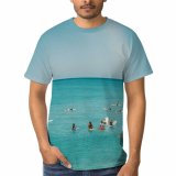 yanfind Adult Full Print T-shirts (men And Women) Beach Drone Camera Hawaii Honolulu Oahu Ocean Rainbow Sea Surf Surfer Surfers