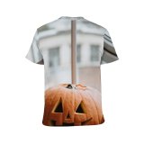 yanfind Adult Full Print T-shirts (men And Women) Carved Pumpkin Halloween Happy O Lantern O'lantern Trick Treat Window