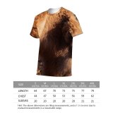 yanfind Adult Full Print T-shirts (men And Women) Cute Grass Fur Portrait Outdoors Shaggy Sheep Wildlife Bison Cattle Merino