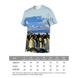 yanfind Adult Full Print T-shirts (men And Women) Antarctica Avian Birds Penguins Snow Wildlife Winter