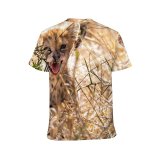 yanfind Adult Full Print T-shirts (men And Women) Cute Grass Park Tree Fur Young Fox Outdoors Wild Baby Hunter