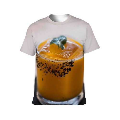 yanfind Adult Full Print T-shirts (men And Women) Bar Beverage Bokeh Cocktail Cool Depth Field Drinks Focus Glass