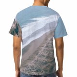 yanfind Adult Full Print T-shirts (men And Women) Aqua Beach Coast Coastline Daytime Endless Flow Fluid Foamy From Above Geology