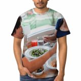yanfind Adult Full Print T-shirts (men And Women) Café Cafeteria Cheerful Cocktail Content Cuisine Cutlery Delicious Dinner Eat Female
