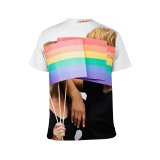 yanfind Adult Full Print T-shirts (men And Women) Love Relaxation Cute Young Joy Child Fun Student Family Leisure Laughing Pretty