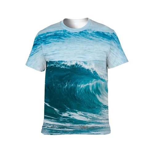 yanfind Adult Full Print T-shirts (men And Women) Aqua Beach Sky Breathtaking Cloudless Daytime Destination Endless Energy Foam