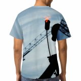 yanfind Adult Full Print T-shirts (men And Women) Build Builder Construction Worker Engineer Engineering Fire Silhouette Work