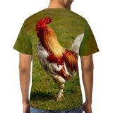 yanfind Adult Full Print T-shirts (men And Women) Bird Grass Chicken Beak Hen Outdoors Rural Wildlife Feather Poultry Avian Crest