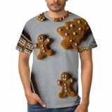 yanfind Adult Full Print T-shirts (men And Women) Baked Goods Christmas Cookies Creativity Cutout December Decoration Delicious Flatlay Frosting Gingerbread