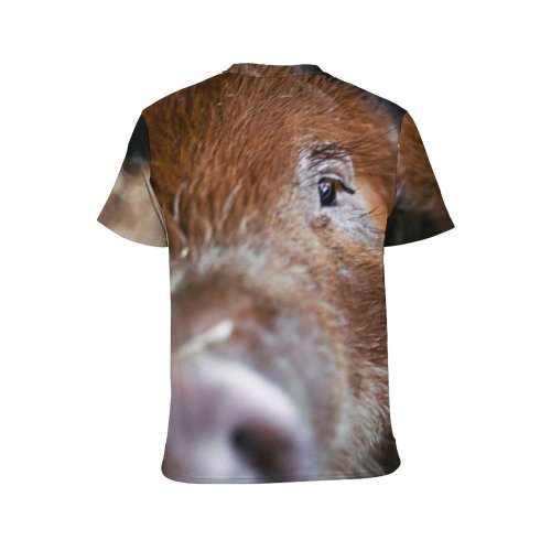 yanfind Adult Full Print T-shirts (men And Women) Cute Agriculture Farm Fur Portrait Hairy Outdoors Wildlife Snout Little Piglet