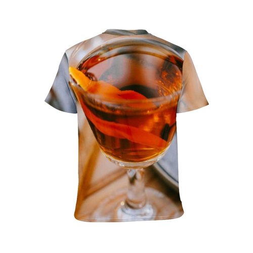yanfind Adult Full Print T-shirts (men And Women) Wood Alcohol Bar Party Cocktail Glass Table Tea Wine Fruit Still