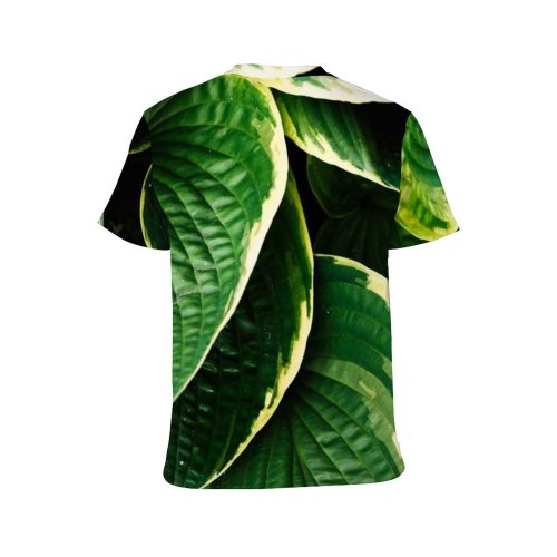 yanfind Adult Full Print T-shirts (men And Women) Botanical Botany Foliage Freshness Greenery Growth Leaves Plant Plants Veins