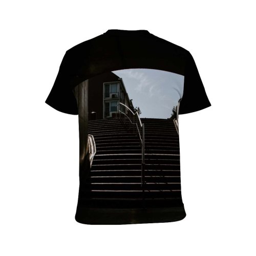 yanfind Adult Full Print T-shirts (men And Women) Architecture Building City Construction Contemporary Corridor Dark Design Destination District Downtown Empty