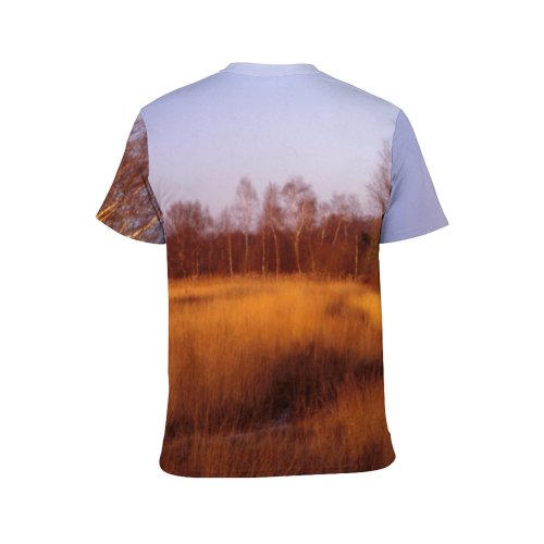 yanfind Adult Full Print T-shirts (men And Women) Landscape Trees Woods Field Grass Flora