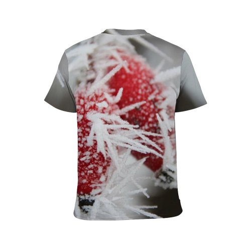yanfind Adult Full Print T-shirts (men And Women) Christmas Decoration Flora Flower Frost Needle Outdoors Season