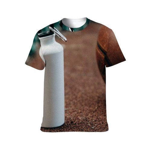 yanfind Adult Full Print T-shirts (men And Women) Wood Dawn Coffee Beer Ground Milk Health Outdoors Bottle Still Container