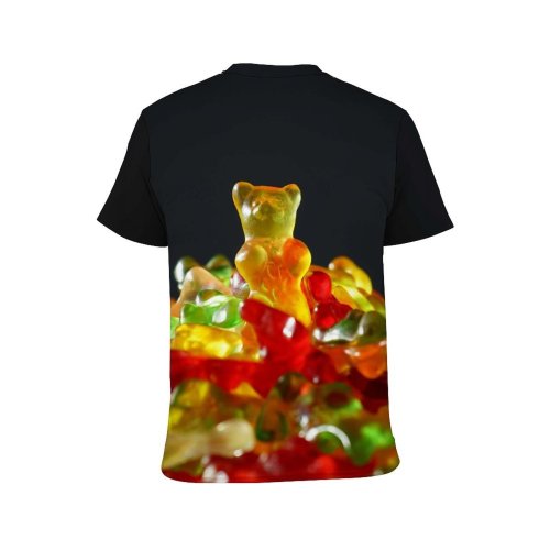 yanfind Adult Full Print T-shirts (men And Women) Bears Candy Colorful Colourful Colours Delicious Fruit Gums Jelly Gelatin Gold