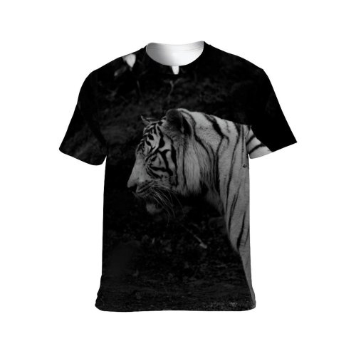yanfind Adult Full Print T-shirts (men And Women) Attentive Blurred Bw Carnivore Chordate Concentrate Dangerous Dark Darkness Dusk Evening Fauna