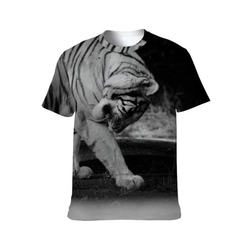 yanfind Adult Full Print T-shirts (men And Women) Blurred Bw Carnivore Chordate Dangerous Dark Evening Fauna Felidae Fur Garden