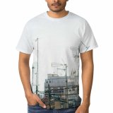 yanfind Adult Full Print T-shirts (men And Women) Building Vehicle Technology Architecture Travel Outdoors Electricity Pollution Expression Machinery Watercraft