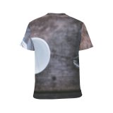 yanfind Adult Full Print T-shirts (men And Women) Cup Depth Field Desk Focus Metal Mug Pitcher Top Wood