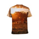 yanfind Adult Full Print T-shirts (men And Women) Beautiful Beauty Breathtaking Cloud Colorful Countryside Cow Daylight Destination Field Flora Foliage